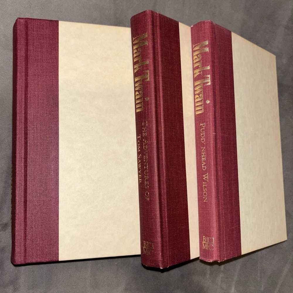 Mark Twain 3 Book Set Hardcover Tom Sawyer Innocents Abroad BOMC Vintage 1992 - Picture 11 of 12